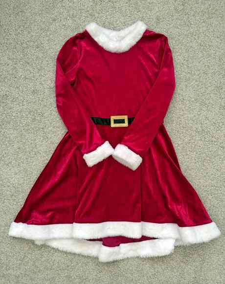 Vánoční semišové šaty hm, vel. 134/140, h&m,134