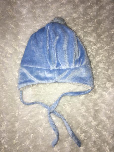 Modrá zimní chlupatková čepička, 74