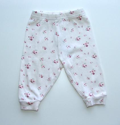 K326 dívčí tepláky s kvítky vel. 68, primark,68