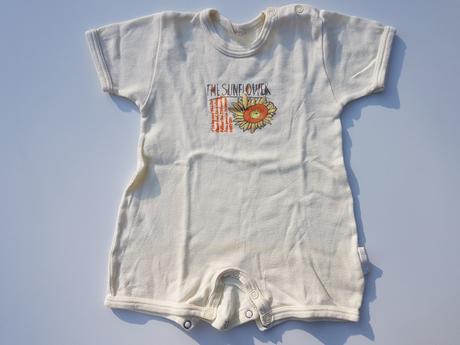 B137	dívčí overal s krátkým rukávem slunečnice, kenguru gold,62