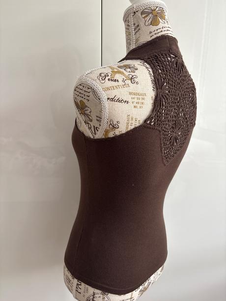 Pletený top hnědý heine 34, 34