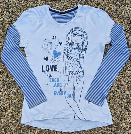 N98	dívčí triko s dl. rukávem holka vel. 146-152, matalan,146