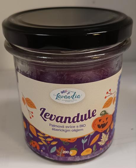 Palmová vonná svíčka - levandule,