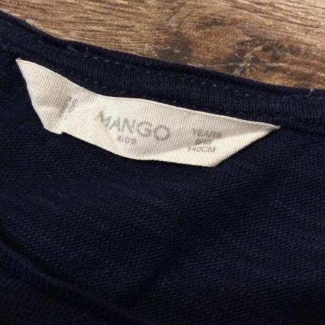 Bavlněné triko s překlápěcími flitry, mango,140