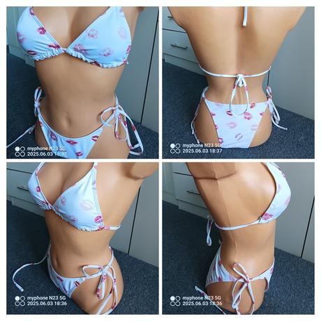 Plavky bikiny s pusinkami vel."m", m