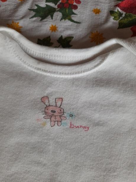 Bílé body,bodýčko tesco králíček bunny, tesco,68