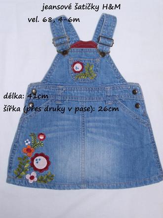 Jeansové šaty zn. h&m, h&m,68