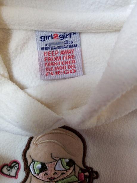 Flauš mikina zn."girl2girl" vel."116", girl2girl,116