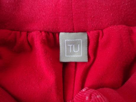 Manšestrové kalhoty červené, vel. 86/92, tu,86