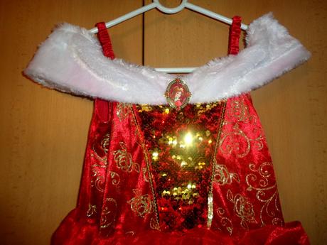 Karneval - červené šaty princezna - 8 - 9 let,