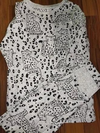 Šedé pyžamo s tygry 128 next, next,128