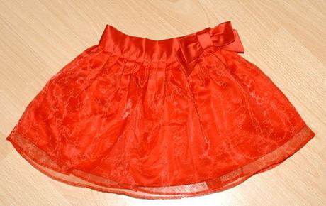 Slavnostní sváteční červená sukýnka, marks & spencer,80