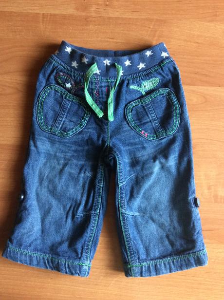 Džíny roll-up s jablíčky zn. next, next,74