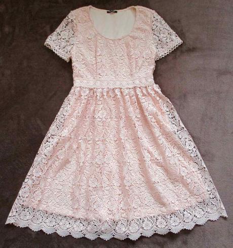 Společenské šaty krajkové meruňkové orsay m 38, orsay,m