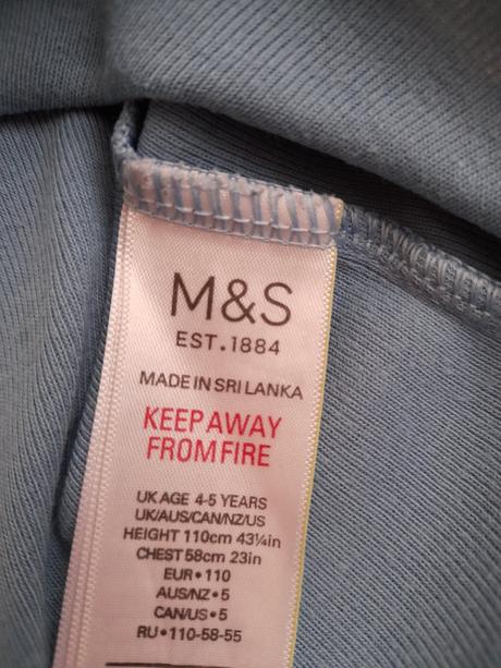 Dětské pyžamo s dl. rukávem, zn. m&s, v. 110, marks & spencer,110