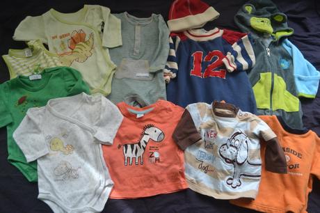 10x kojenecké oblečky v.62-68,body,overaly, 68–80