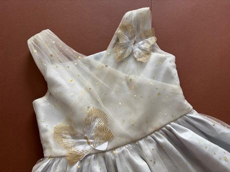 Ob/ šaty šedé - v.cca 5/6 let, monsoon,116