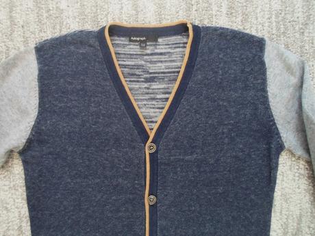 Modrý svetr svetřík knoflíčky, marks & spencer,146
