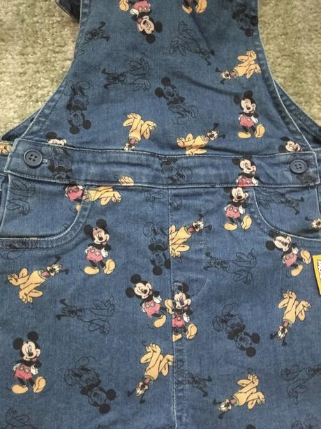 Laclové riflové kraťasy mickey, disney,98