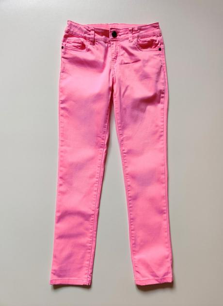 Neonové kalhoty rifle džíny vel. 146, 146