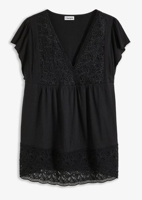 Tričko s krajkou, bonprix,44