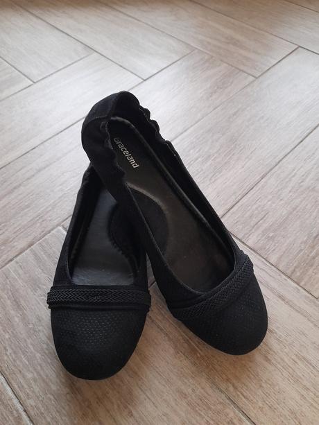 Černé semišové baleríny zn. graceland, vel. 39, graceland,39