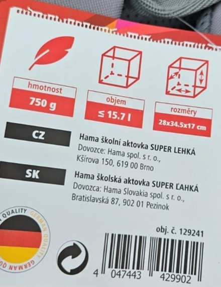 Nový fotbalový batoh zn. hama za 499 kč, 