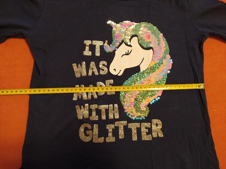 Dívčí triko s měnícími flitry ca, vel. 146, c&a,146