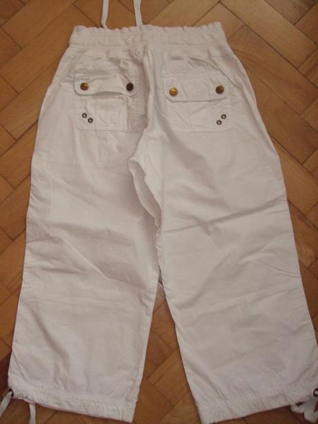 Biele trojštvrťové nohavice, cherokee,36