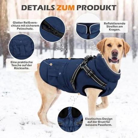 Ka782 nepromokavá psí bunda, délka zad 44 cm, xl,