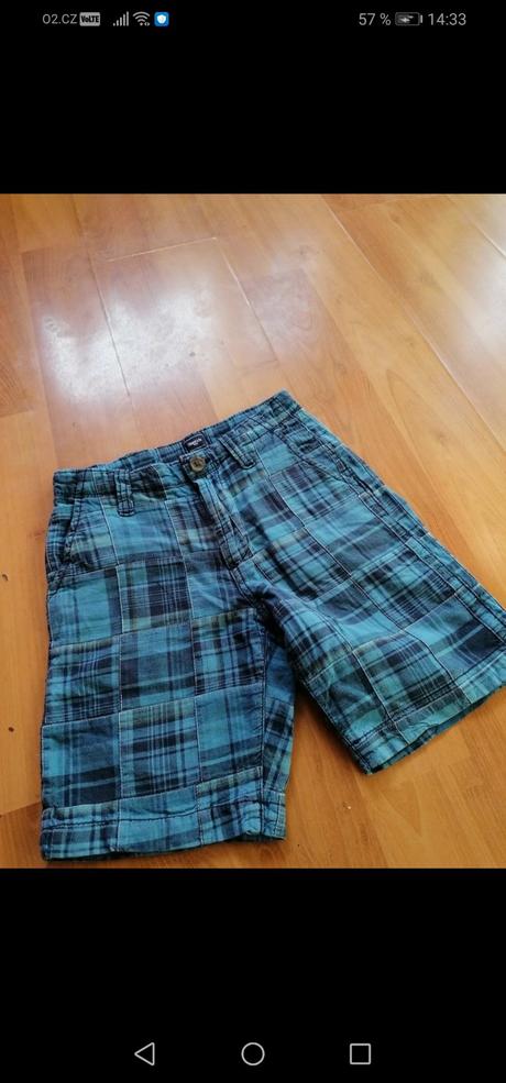 Dětské kostičkované bermudy, gap, gap,122