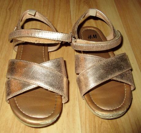 Sandále zlaté, h&m,26