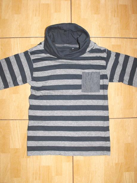 Pruhované tričko so šálovým golierom rebel, rebel,116