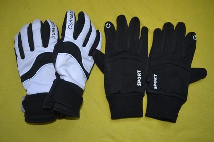 2x sportovní lyžařské rukavice 146-158, 146 / 152 / 158