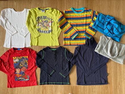 Chlapecký set - trika, mikiny - 8ks - vel. 116/122, 104–116