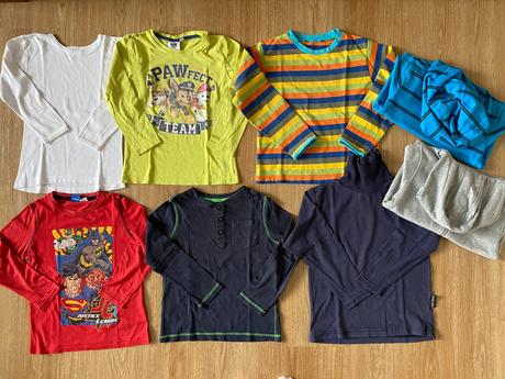 Chlapecký set - trika, mikiny - 8ks - vel. 116/122, 104–116