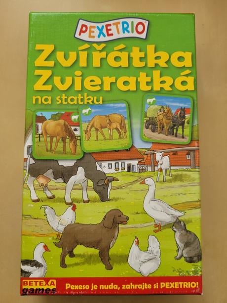 Pexeso/pexetrio zvířátka na statku,