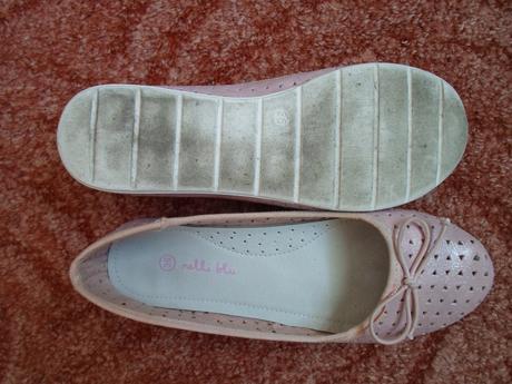 Růžové boty polobotky baleríny, nelli blu,36