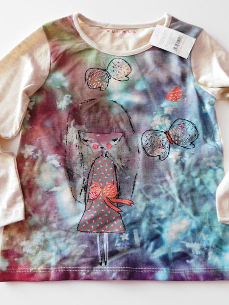 Dívčí triko-dlouhý rukáv, nutmeg,110