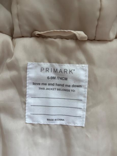 Kabátek krásný huňatý - v.6/9 měs., primark,74