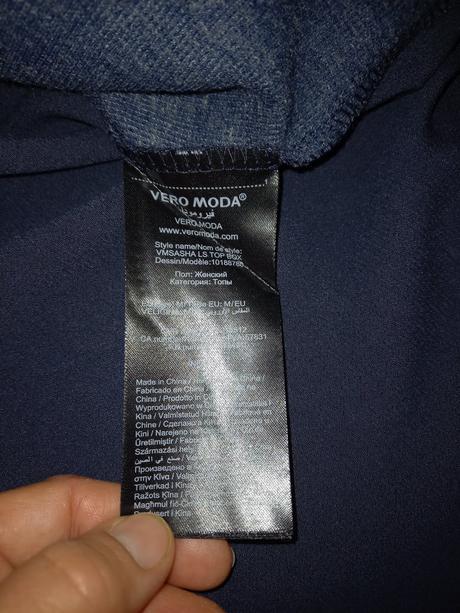 Modro-strieborný pull believe in yourself, vero moda,m