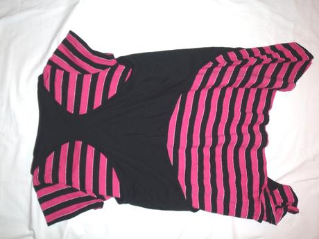 Luxusní cípatý pruhovaný top s černým bolérkem, girl2girl,158