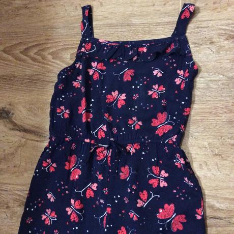 Lehoučký kalhotový overal s motýlky, primark,110