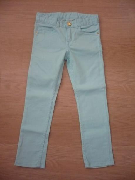Kalhoty slim zelenkavé, h&m,110