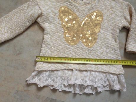 Tunika george 1-1,5roku,flitry,krajka,zlatý motýl, george,92