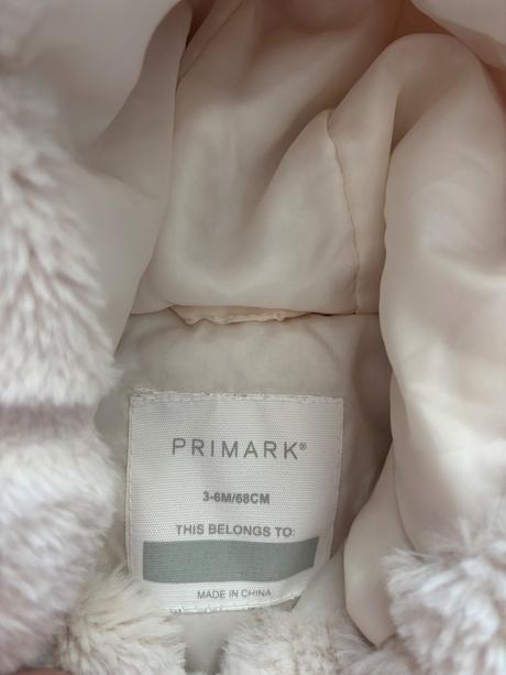 Krásný kabatek huňatý - v.3/6 měs., primark,68