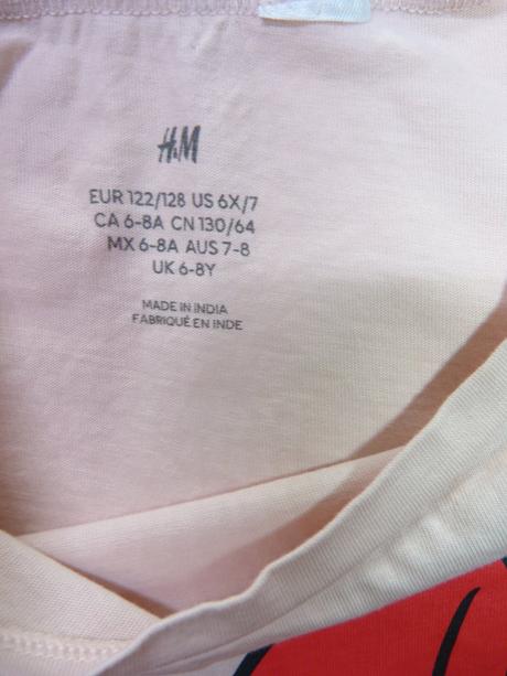 Bavlněné tričko mínnie vel.122/128, h&m,122