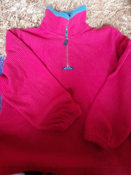 Mikina šedočervená sytá, 152