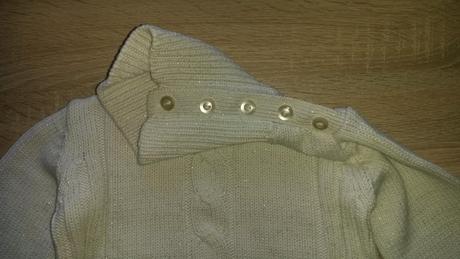 Bílý pletený rolák vel. 92-98, 92