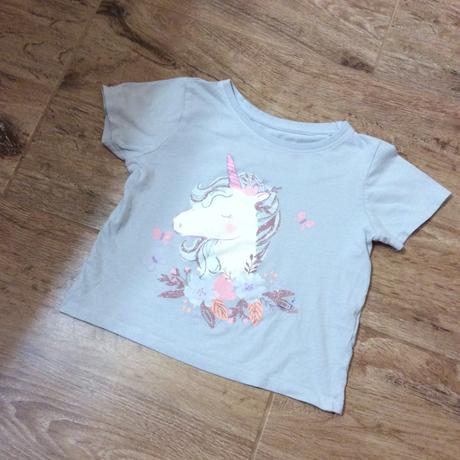 Bavlněný crop top s jednorožcem, primark,98